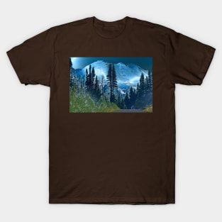 Enchanted Mount Rainier Evening T-Shirt